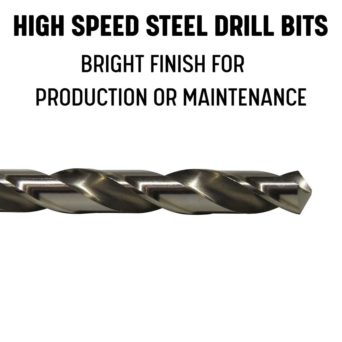 Drill America 13/32" High Speed Steel Polished Drill Bit (Pack of 6), D/AP Series
