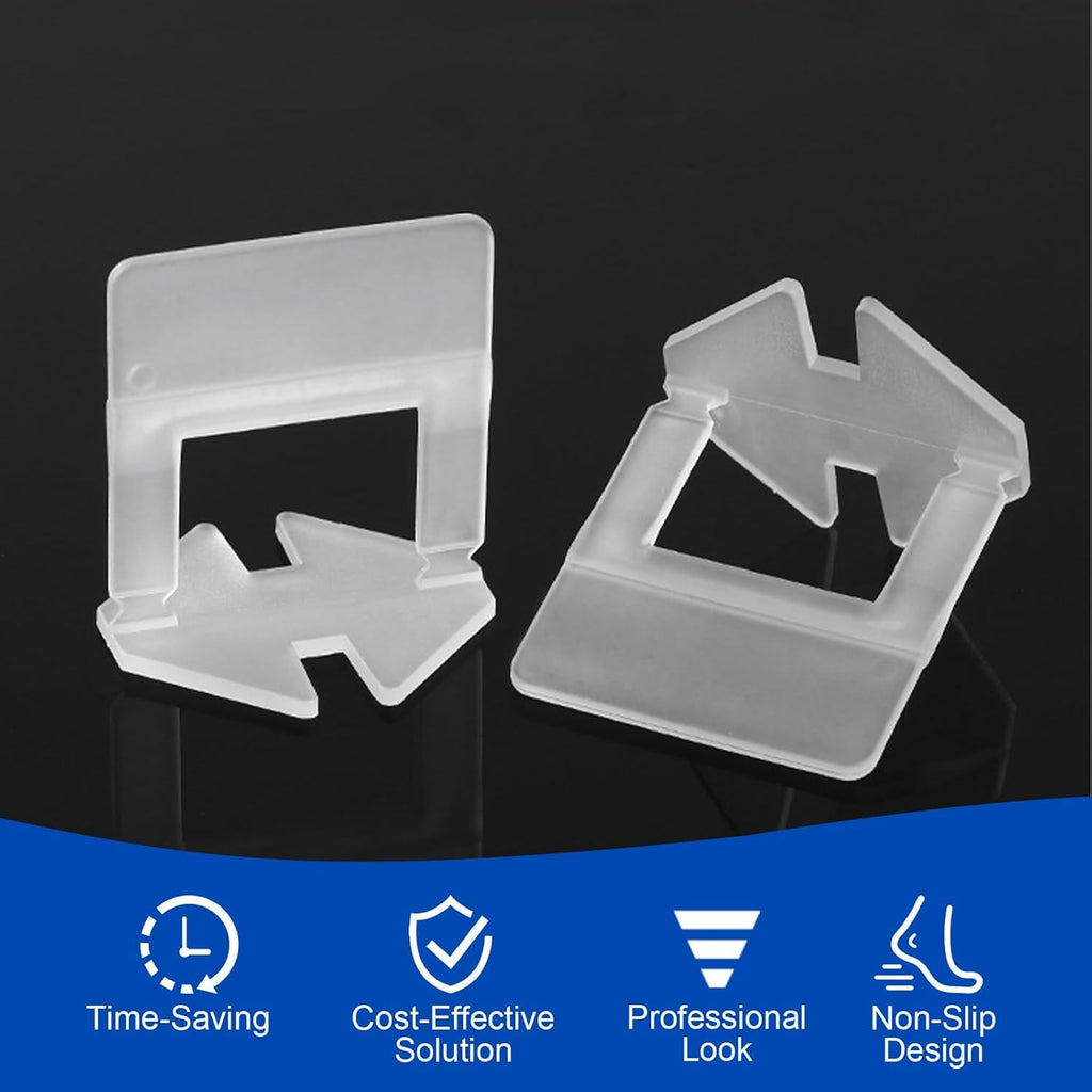 Tile Spacers 4650 Pcs Tile Clips, Tile Leveling System Clips 1/8 Inch | Tile Leveling Clips for Floor Wall