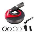 FectoSaw Universal Angle Grinder Dust Shroud for Concrete Grinding, Fits 4.5–5 & 7 Inch Grinders, Vacuum Dust Collection Cover (No Wheel) (5-inch Dust Shroud)