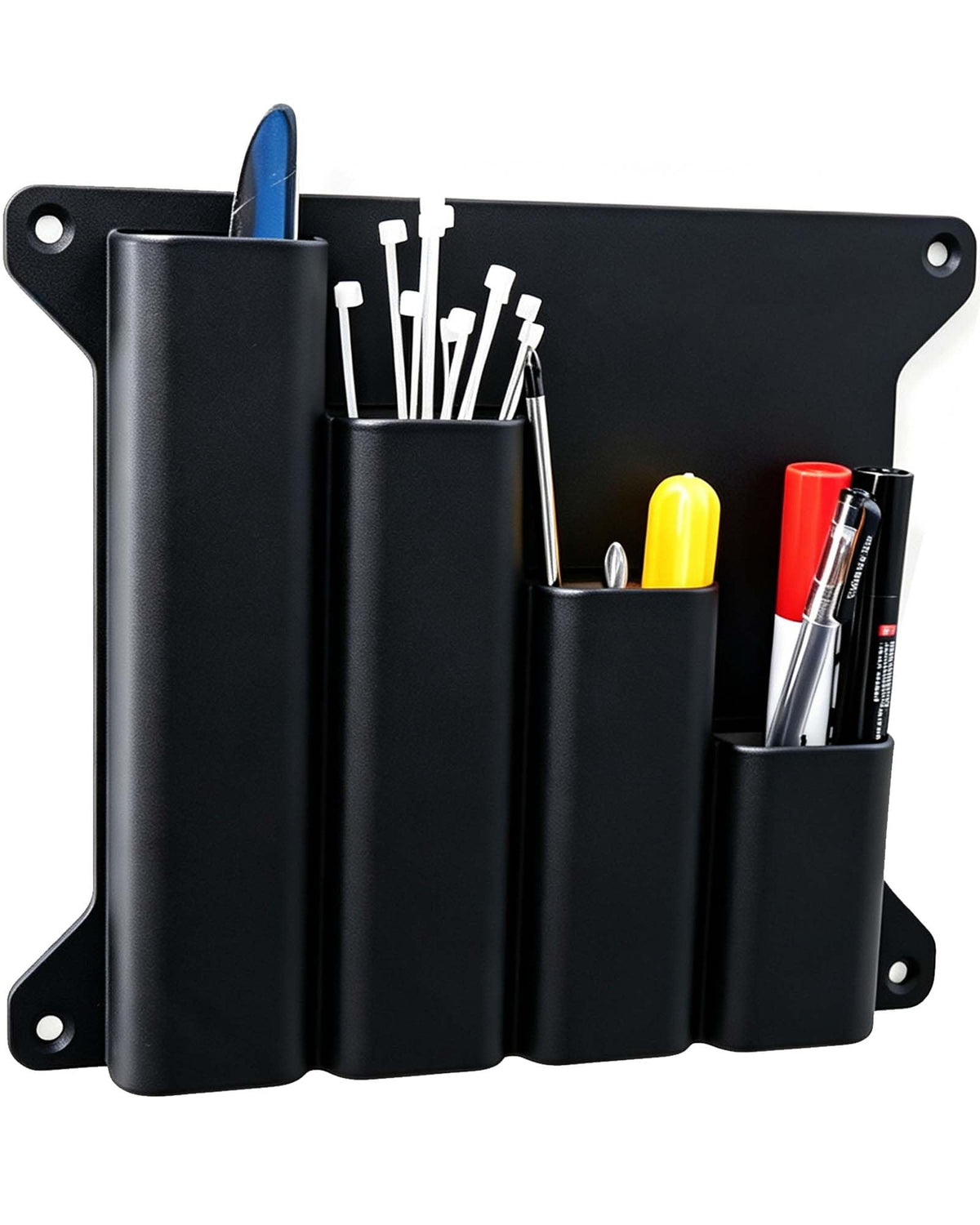 Zip Tie Holder Wall Mount Tool Organizer, Multi Compartment