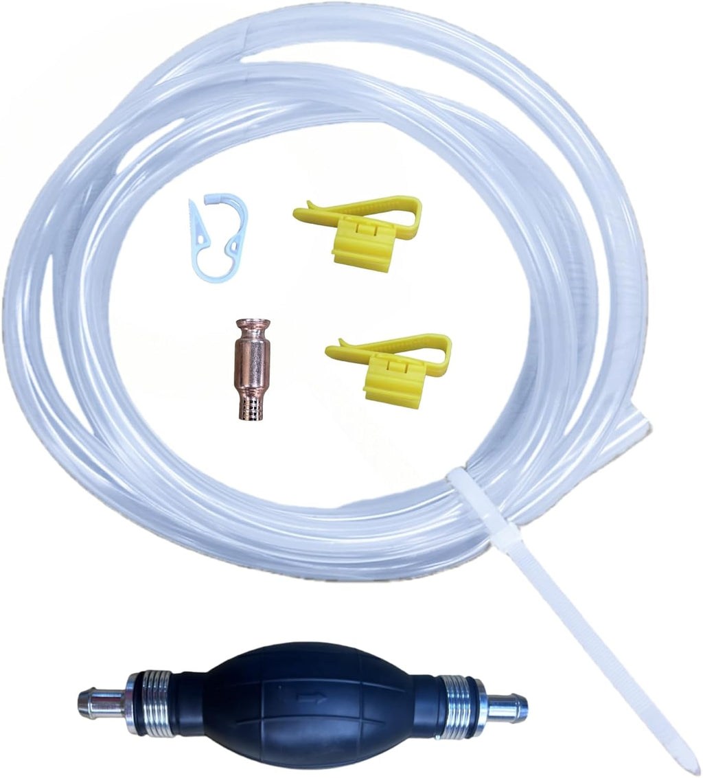 Fuel Transfer Pump, Portable Hand Fuel Siphon Pump | 10 Ft PVC siphon hose for Gasoline，Gasoline Transfer Pump with