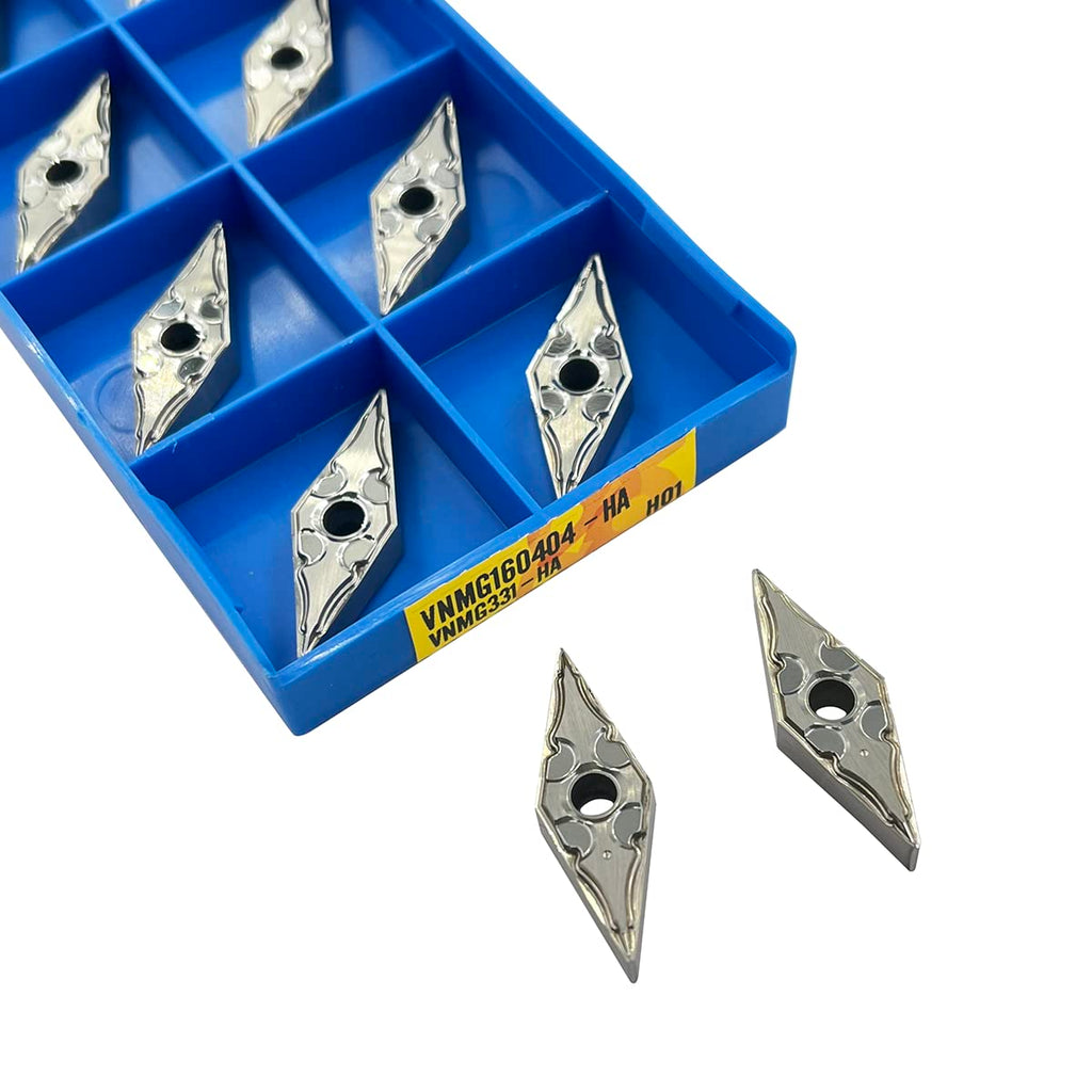 10pcs VNMG160404-HA H01/VNMG331-HA H01 Carbide Aluminum Inserts for Turning Carbide Aluminum Inserts Cutting, Carbide Inserts can Process, Aluminum Alloy, die-cast Aluminum, Wood