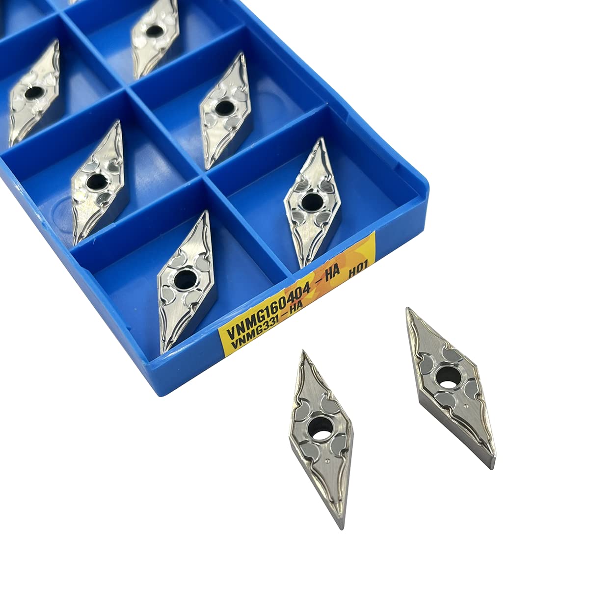 10pcs VNMG160404-HA H01/VNMG331-HA H01 Carbide Aluminum Inserts for Turning Carbide Aluminum Inserts Cutting, Carbide Inserts can Process, Aluminum Alloy, die-cast Aluminum, Wood