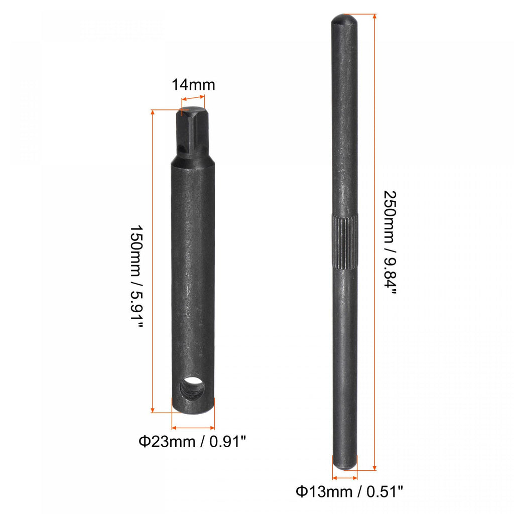 uxcell Lathe Chuck Wrench, 14mm Square Head Key Spanner Tool for CNC Router Engraving Milling Machine (L150x250mm)