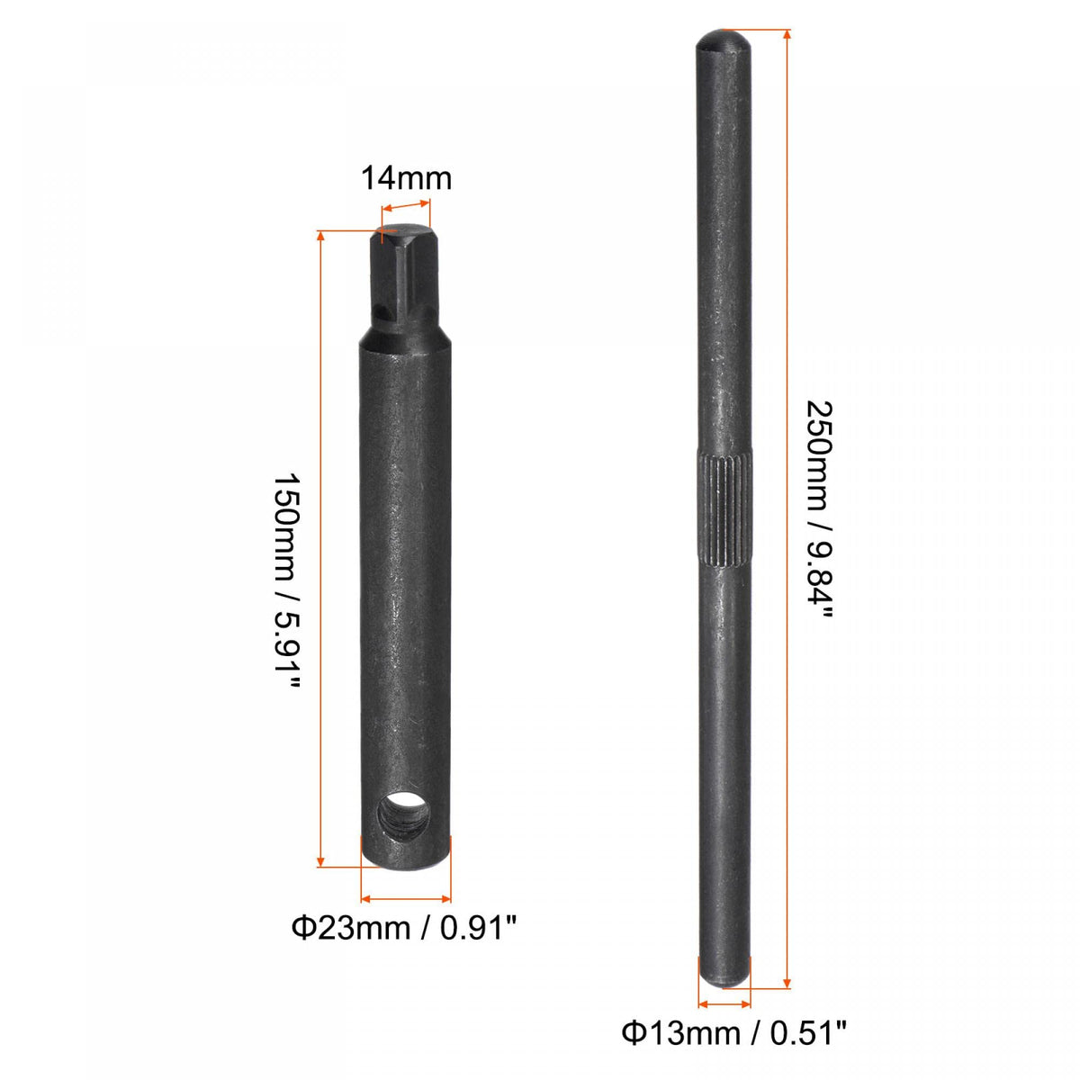 uxcell Lathe Chuck Wrench, 14mm Square Head Key Spanner Tool for CNC Router Engraving Milling Machine (L150x250mm)