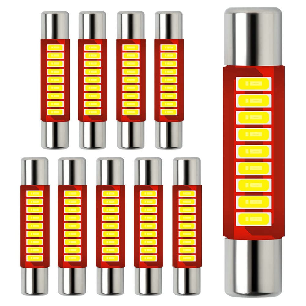 DODOFUN 6615F 6612F T-2 LED Bulb for Car Vanity Mirror Sun Visor Light