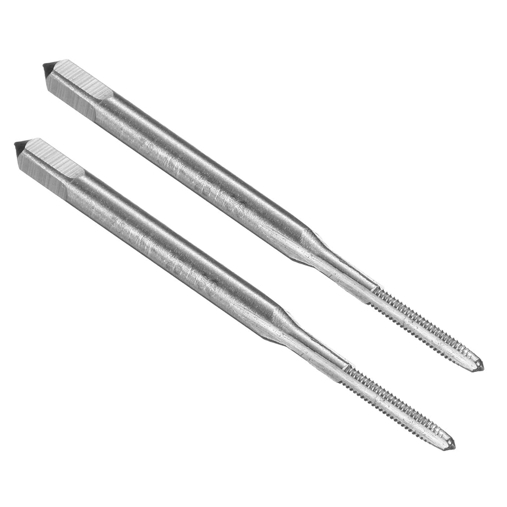 uxcell 2pcs Hand Bottom Tap #1-72 UNF 2B Thread Bottoming Style Threading Taps High Speed Steel HSS6542 Straight Flutes Screw Tapping Tool