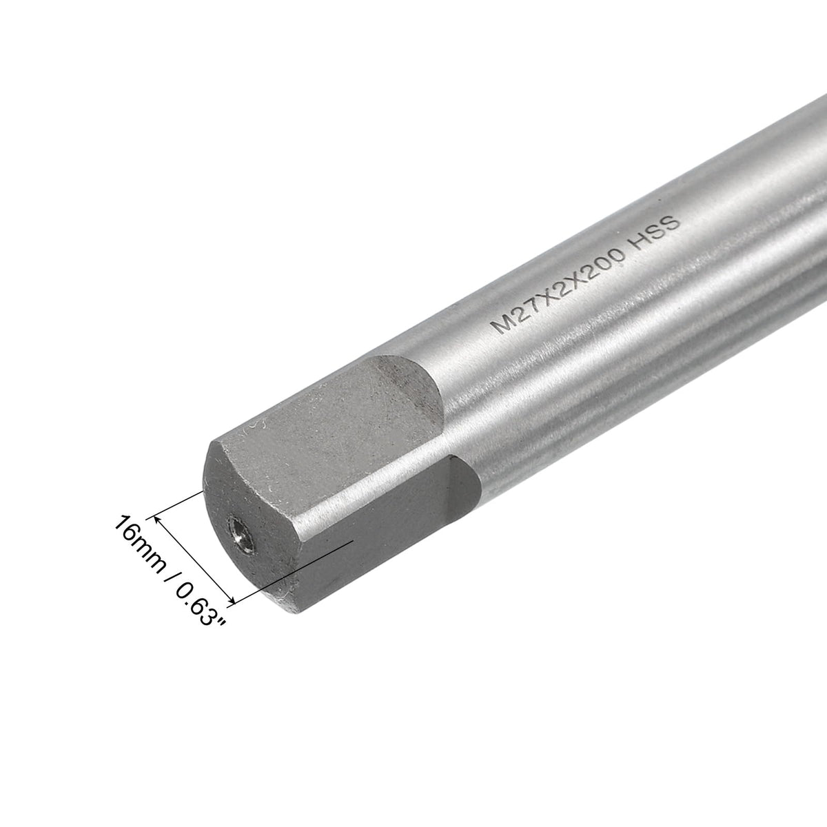 uxcell Metric Thread Tap M27 x 2 H2 200mm Extra Long Straight Flute
