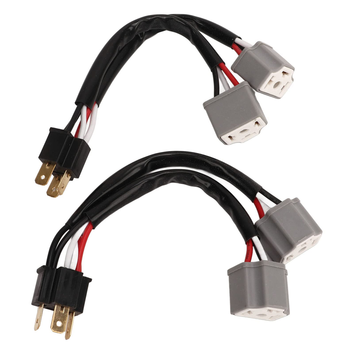 H4 to LED Headlight Conversion Harness 9003 Wiring Adapter 2PCS Male to Female 2-Way Splitter for Truck Pickup LED Headlights Easy Install