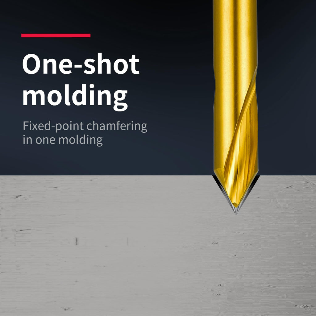 Positioning Drill bit 60° Metric Titanium-Coated Centre Drill bit High-Precision Centre Drill Suitable for Metal/Wood/Plastic CNC Lathe Machining DRINYOUNG (60 Degree, 4x50L TIN)