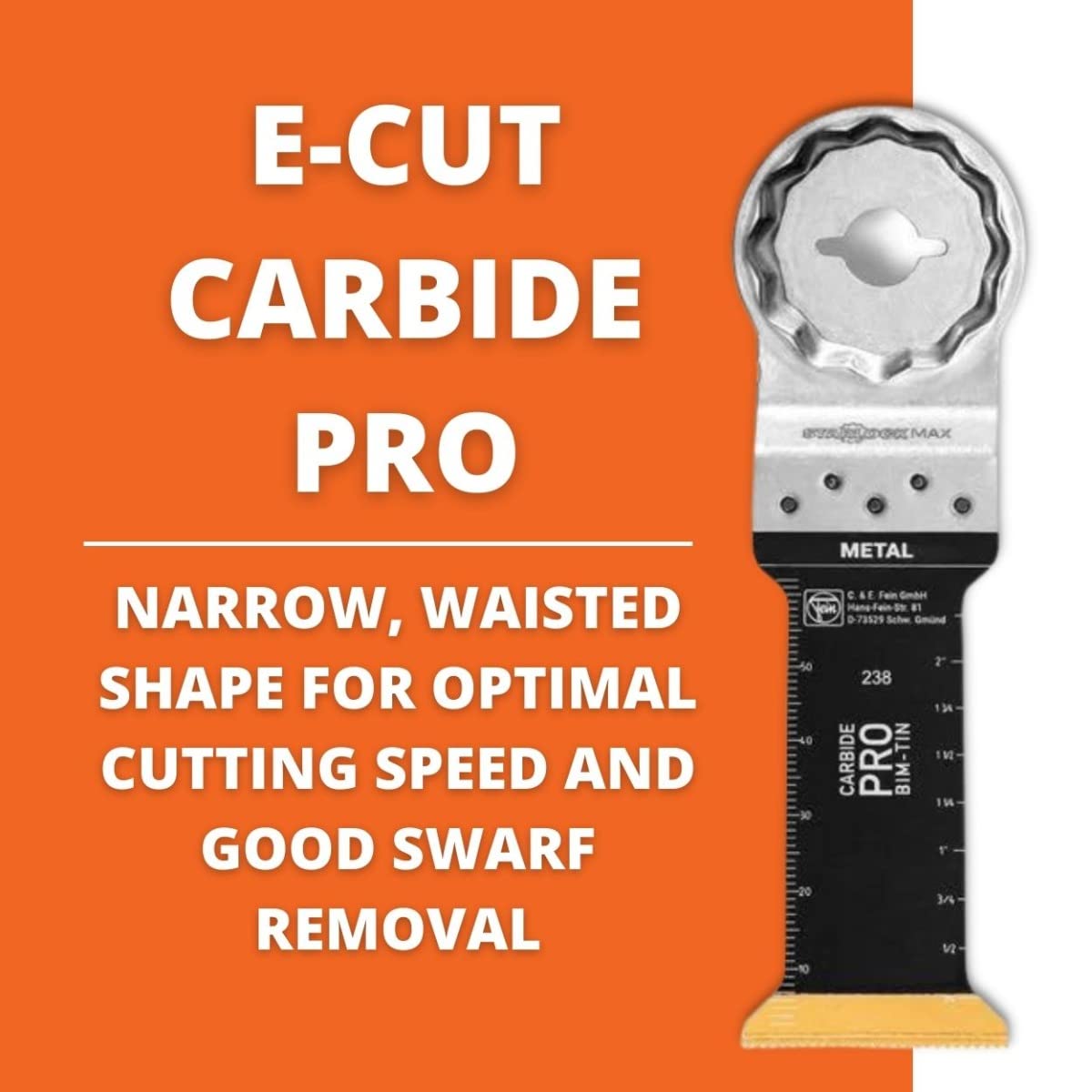 Fein Starlock Max E-Cut Carbide Pro Saw Blade, 1-1/4" Width, 3" Length