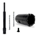 DECKRKAT 1-1/2" Concrete Hole Saw Kit,Electroplated Black Quenching Tech,Heavy-Duty Thickened Alloy Teeth,SDS Plus Shank & 2 Center Bits for Concrete,Brick,Stone.