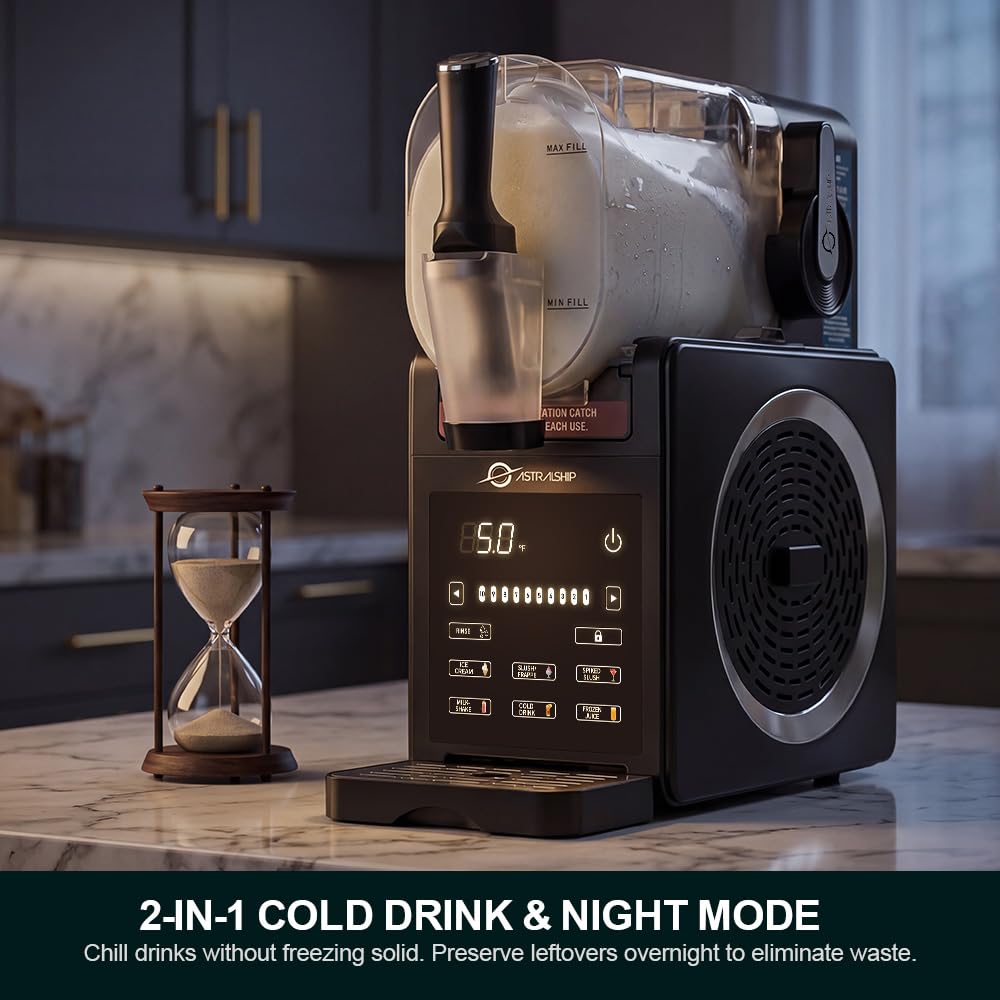 85oz Slushie Machine with Soft Serve Ice Cream Mode, 6 Presets