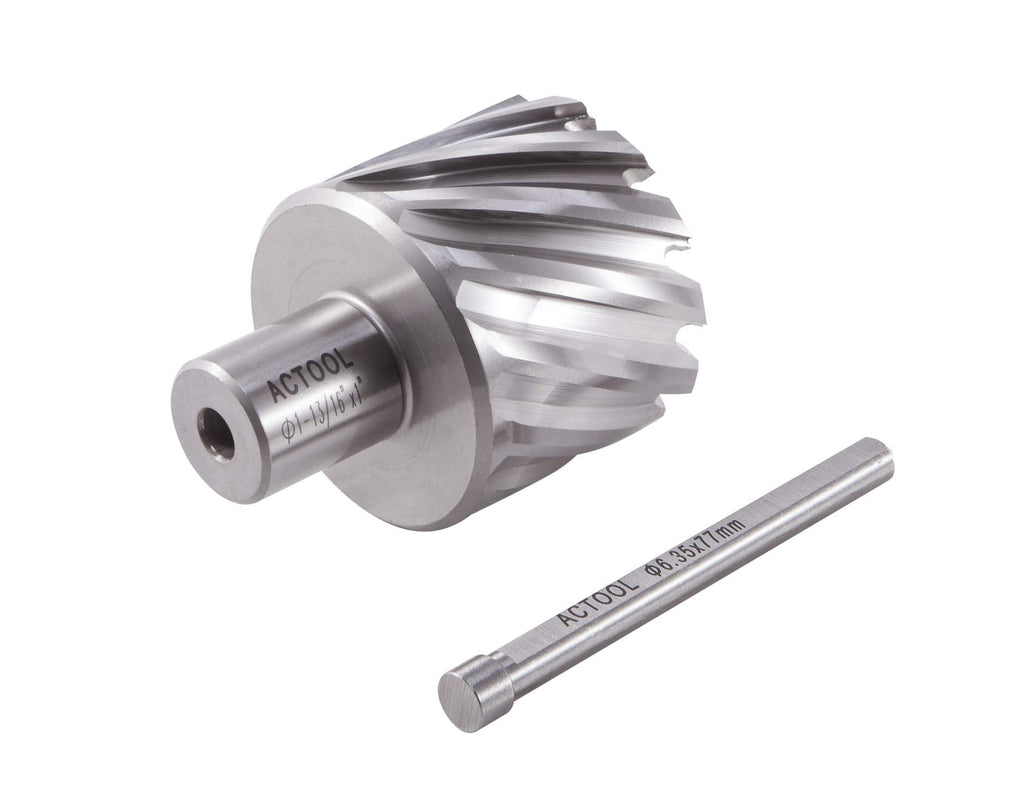 ACTOOL 1-13/16" Diameter × 1" Depth of Cut HSS ANNULAR Cutter with 3/4'' Weldon Shank