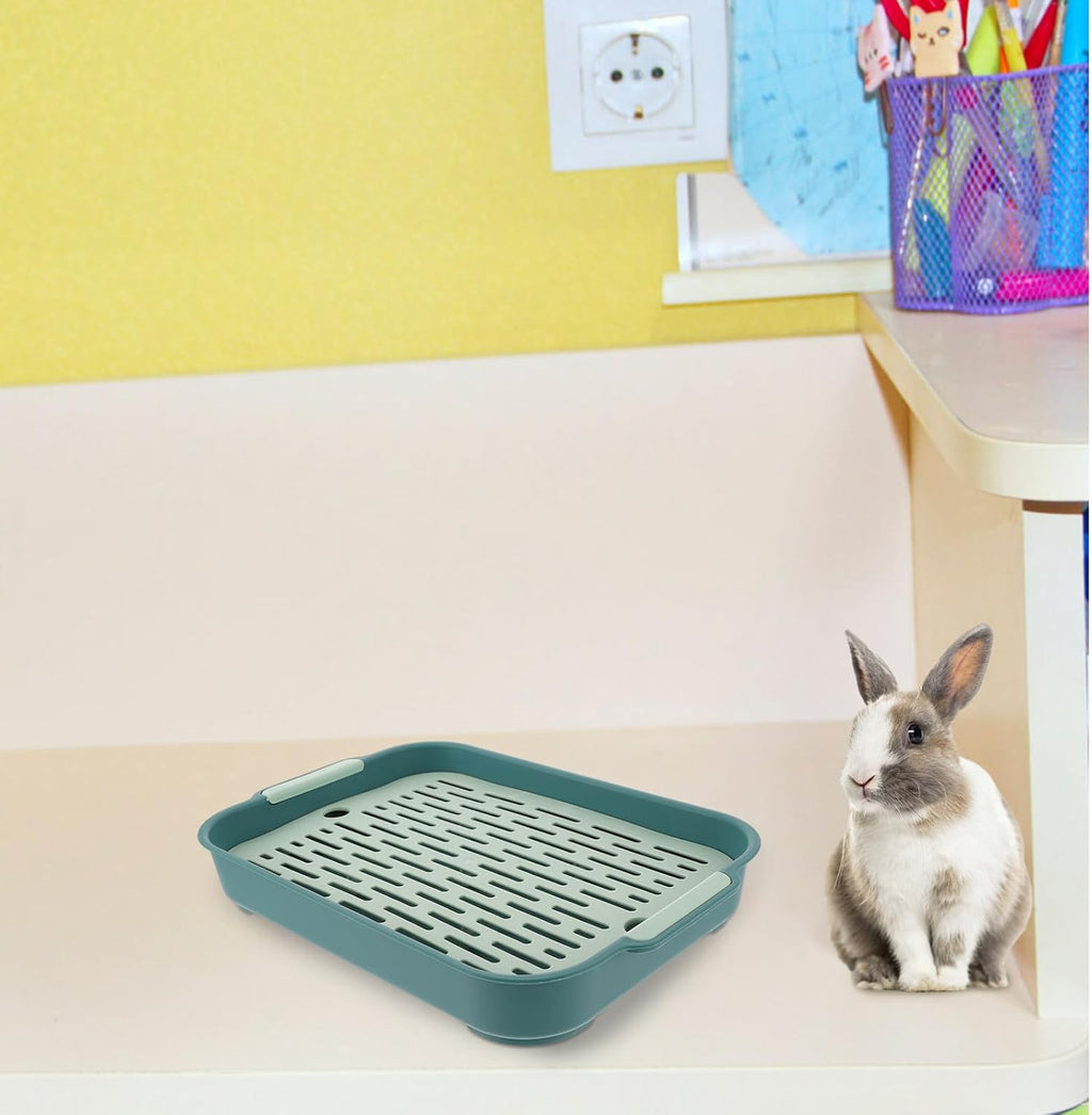 Bunny Litter Box Training Potty Activity Supplies for Rabbits Guinea Pigs Rectangular Hamster Toilet
