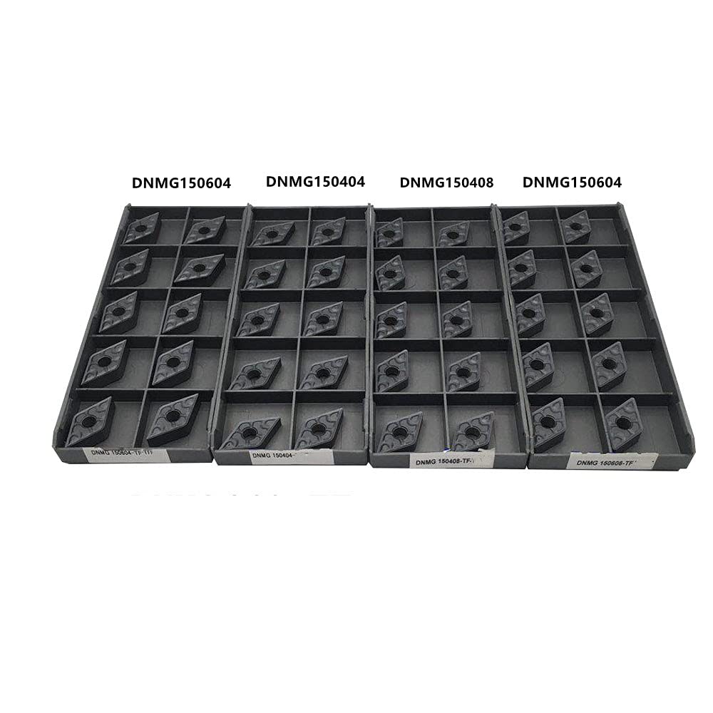 zouzmin DNMG150404 DNMG150408 DNMG150604 DNMG150608 CNC Indexable Carbide Turning Insert for MDQNR Turning Tool Holder Diamond Shaped (DNMG150604)