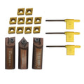 3pcs Metal Lather Turning Tool Holder Spring Steel Boring bar with CCMT32.51 CCMT09T304 Carbide Turning Inserts for Excavator and Boring Machine (S14X-SCACR/L/N09-L45+CCMT09T304)
