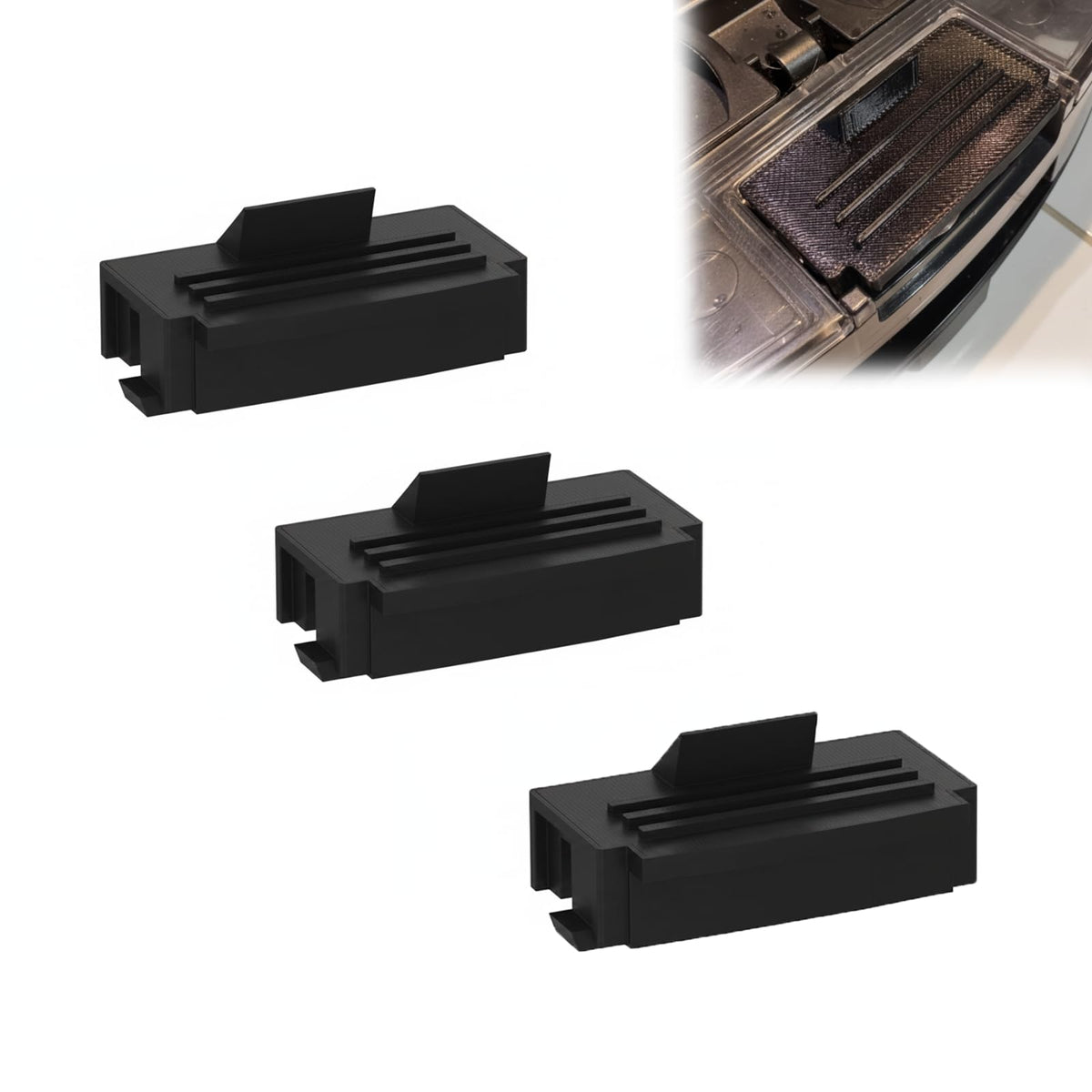 Dust Bin Clip Replacement for Shark Matrix Plus Robot Vacuum, Dust Bin Latch Clip, Secure Locking Vacuum Bin Connector(3-pack)