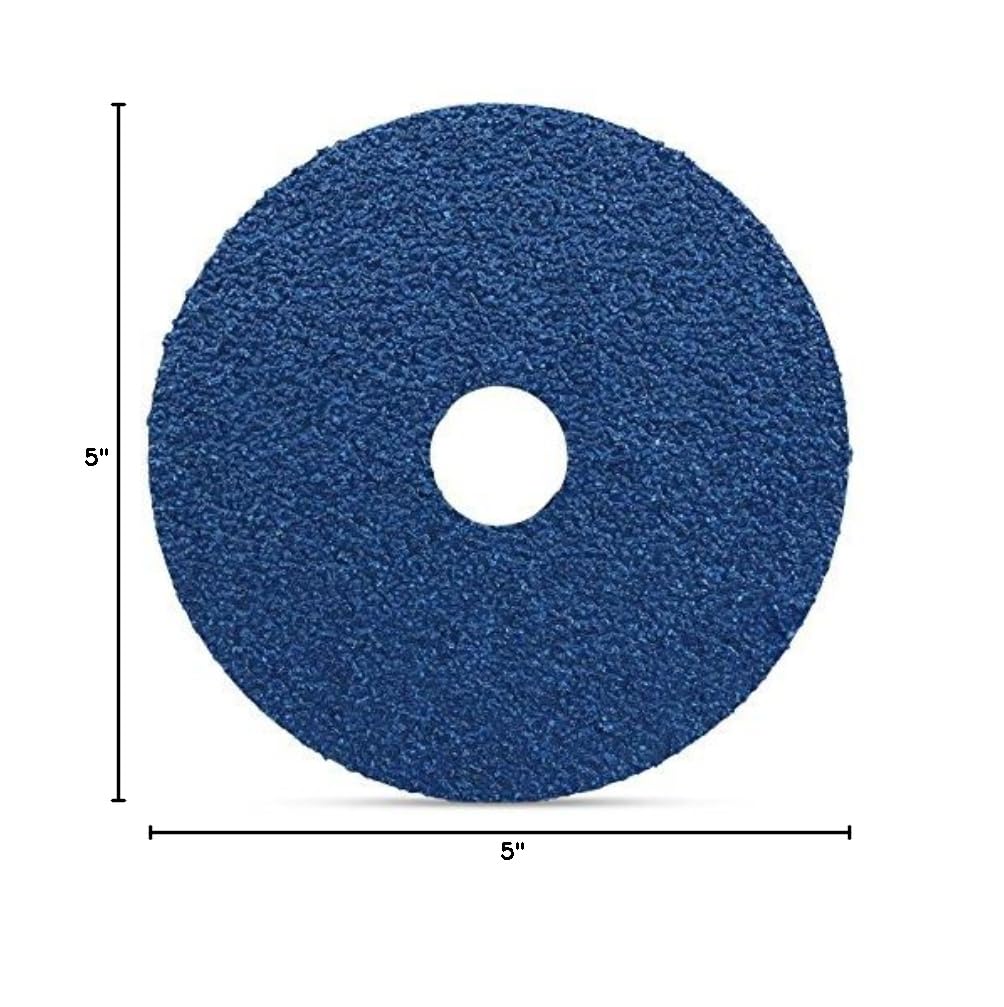 BHA 5 x 7/8 Zirconia Resin Fiber Disc for Angle Grinder - 24 Grit - 25 Pack