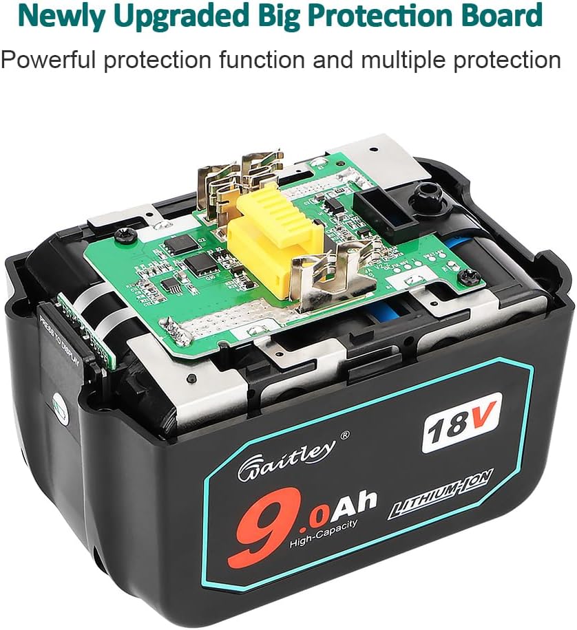 waitley 18V 9.0Ah Replacement Battery Compatible with Makita 18V Tools