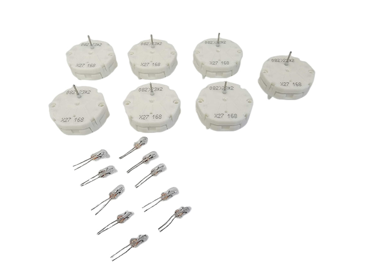 Tanin Auto Electronix Instrument Cluster Repair Kit | GMC & Chevy Truck | 7 OEM X27.168 Stepper Motors & 10 Light Bulbs