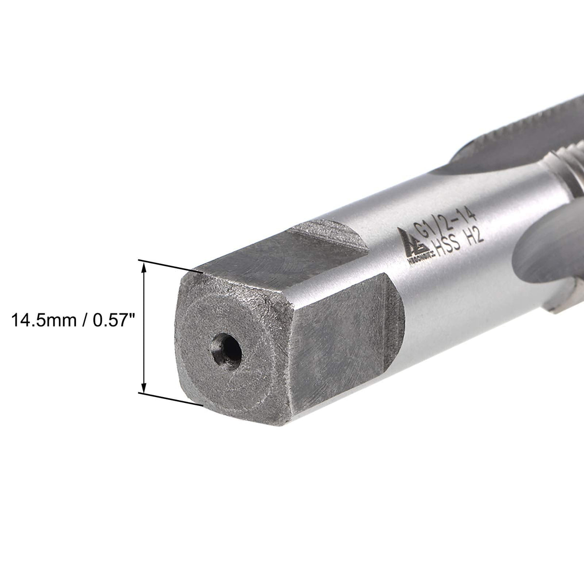 uxcell G1/2-14 Pipe Thread Tap, Machine Threading Tap Right Hand, HSS Uncoated Straight Flute, H2 Tolerance