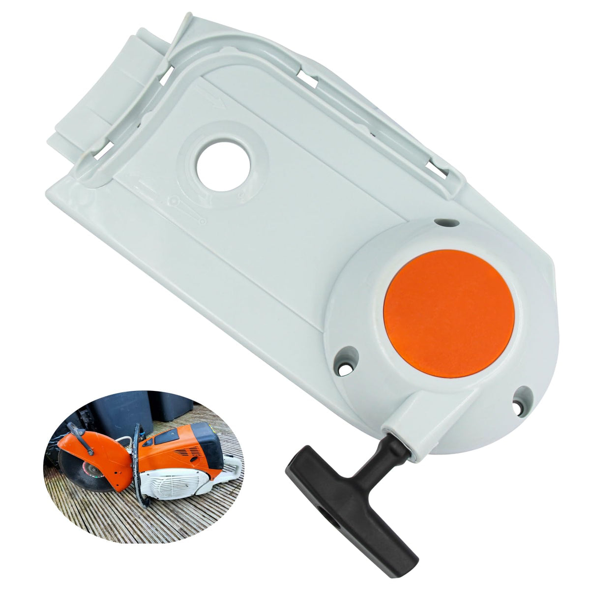 Wanotine Recoil Starter Aseembly Pull Start for Stihl TS700 Concrete Saw, Replaces 4224 190 0306