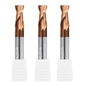 ALYICIA 3pcs 3/16" Carbide Square End Mill 2 Flutes TiSIN Coating Endmills