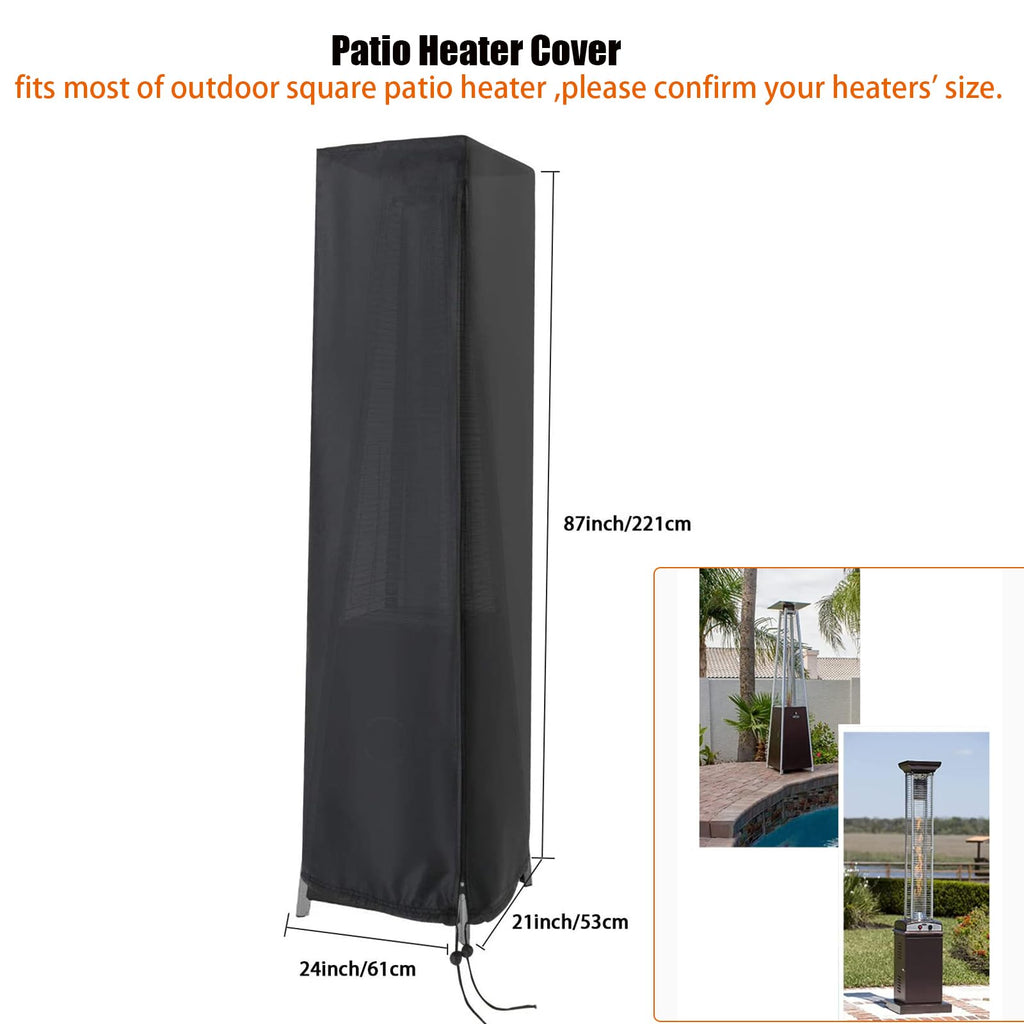 Patio Heater Cover, 87" H x 21" W x 24" D