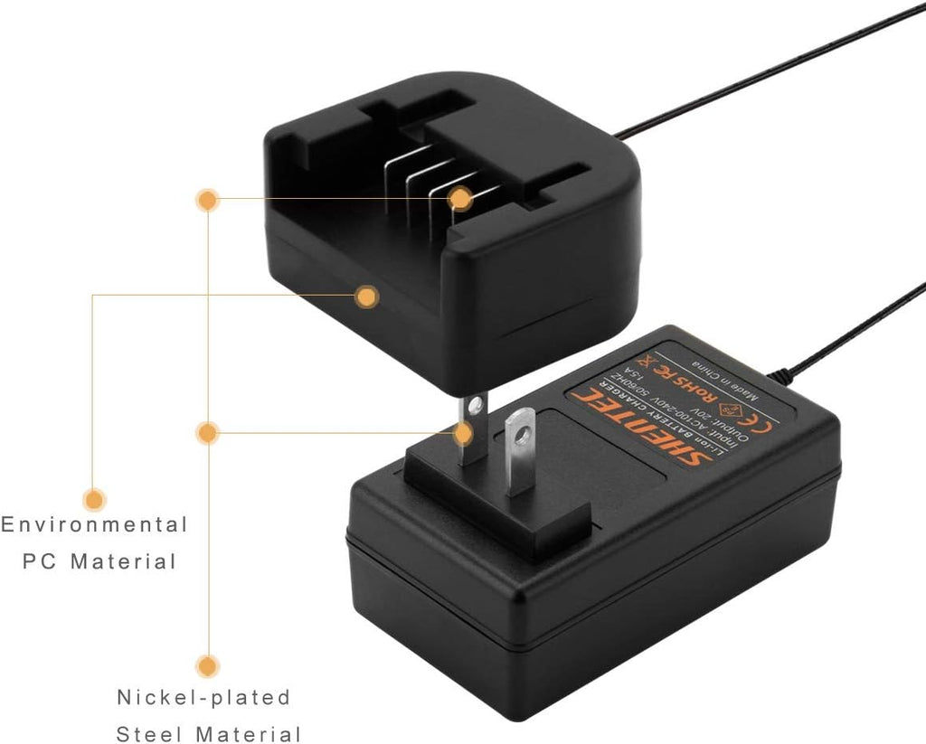 Shentec 20V Li-ion Charger Compatible with Porter Cable PCC685L