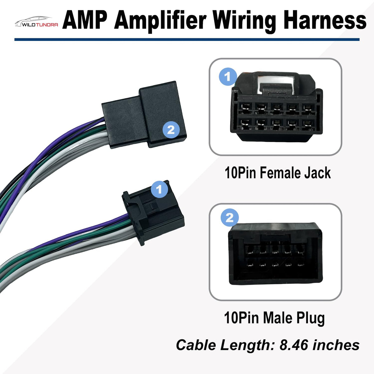 Car Stereo AMP Amplifier Subwoofer Speaker Wiring compatible with Toyota 2018-2022(Non-JBL) Radio Stereo T-Harness