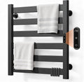 Heated Towel Rack for Bathroom - 6 Bars Towel Warmer Rack Wall Mounted with Intelligent Touch Screen Timer &