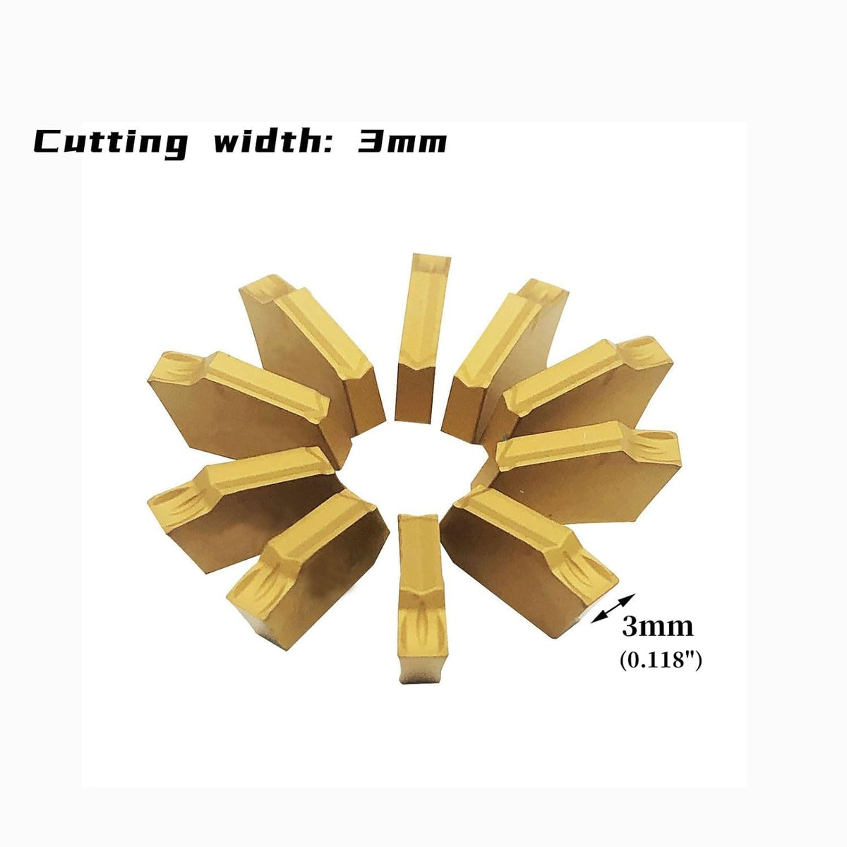 Zouzmin 5/8 Shank ZQ1616R‑3 Grooving Holder with SP300 Carbide Inserts