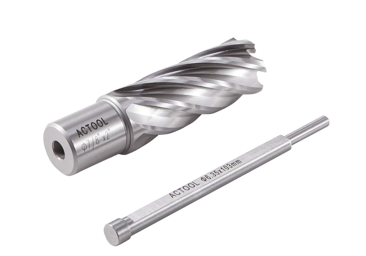 7/8" Diameter × 2" Depth of Cut HSS ANNULAR Cutter with 3/4'' Weldon Shank