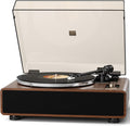 Vinyl Record Player with Magnetic Cartridge and Built-in Speakers | Belt-drive turntable with 33/45 RPM playback