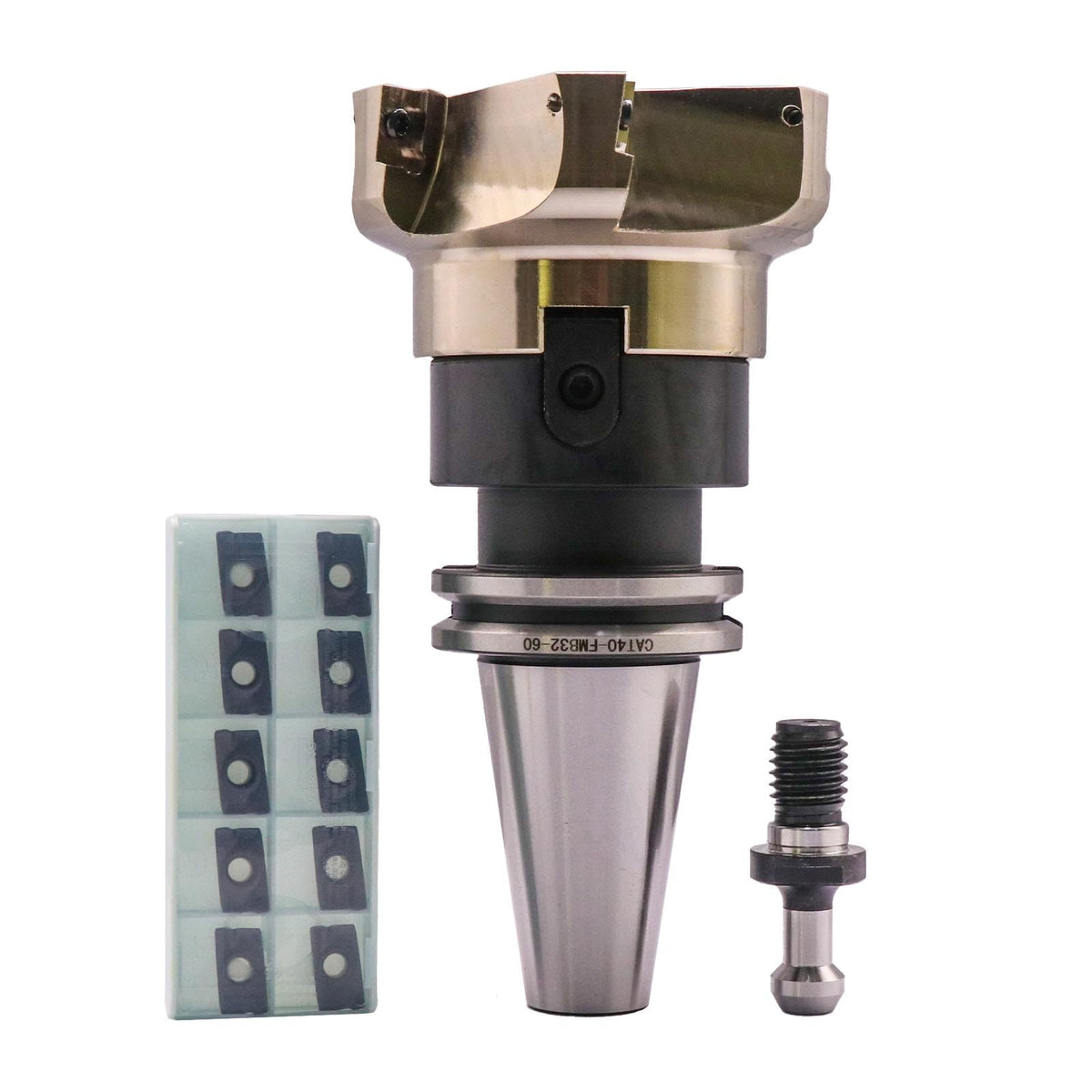CAT40 Arbor, 3.94"/100mm Cut Dia 400R-100-32-6T Face Mill Shell Cutter Set