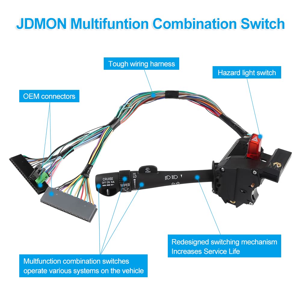 JDMON Turn Signal Switch Replacement for 26100839 Dimmer Blinker Switch