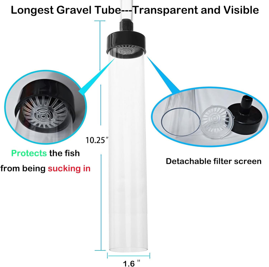 7ft-L Aquarium Siphon Vaccum Cleaner Fish Tank Water Changer Kit