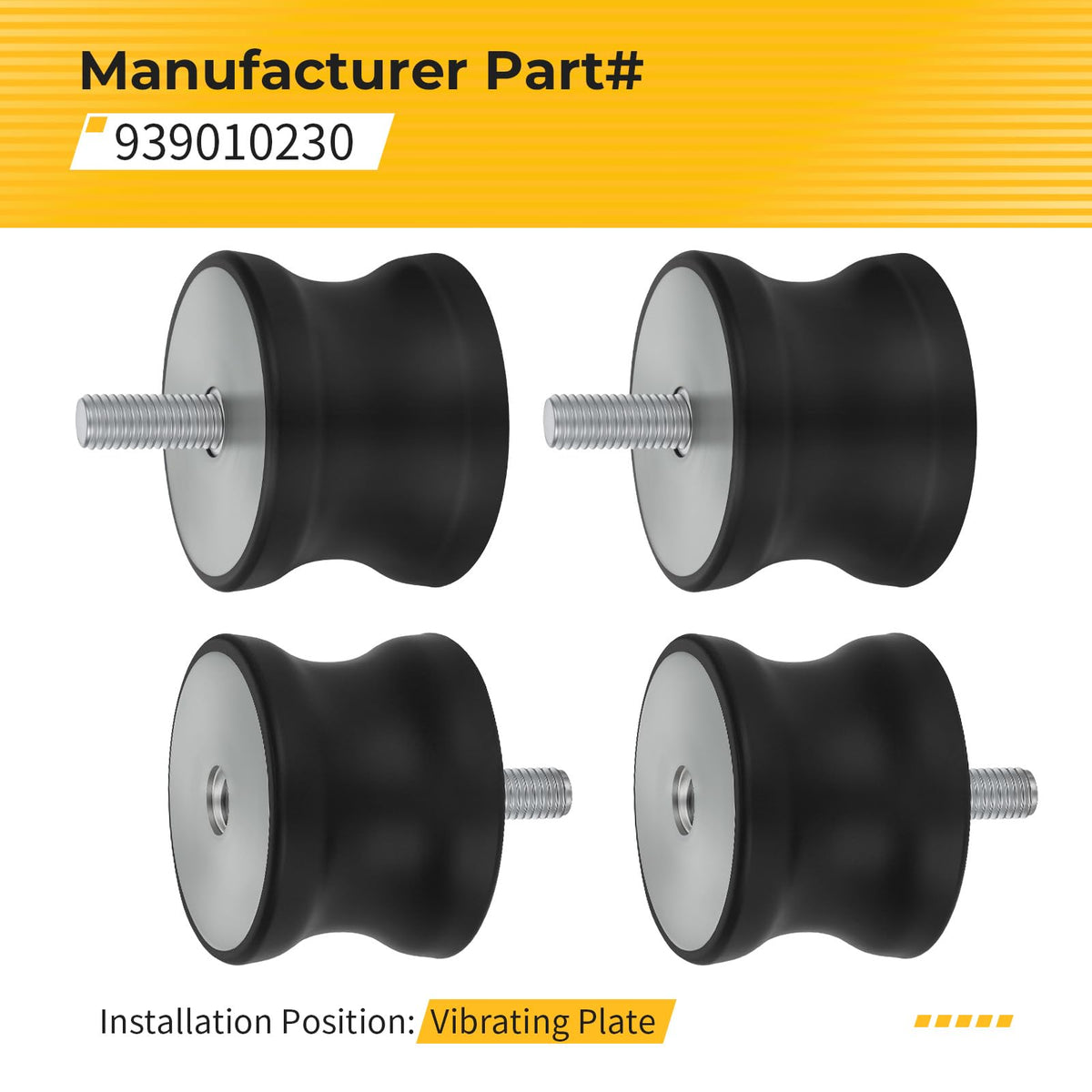 M MATI 4Pcs Shockmount for Multiquip MVC88 MVC88VTH MVC88VTH_VTHW 939010230