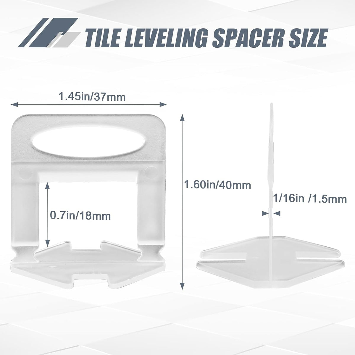 4500pcs Tile Leveling Clips 1/16 Inch Tiles Spacers with Hammer | Tile Leveling System Clips Tiles Leveler Spacers