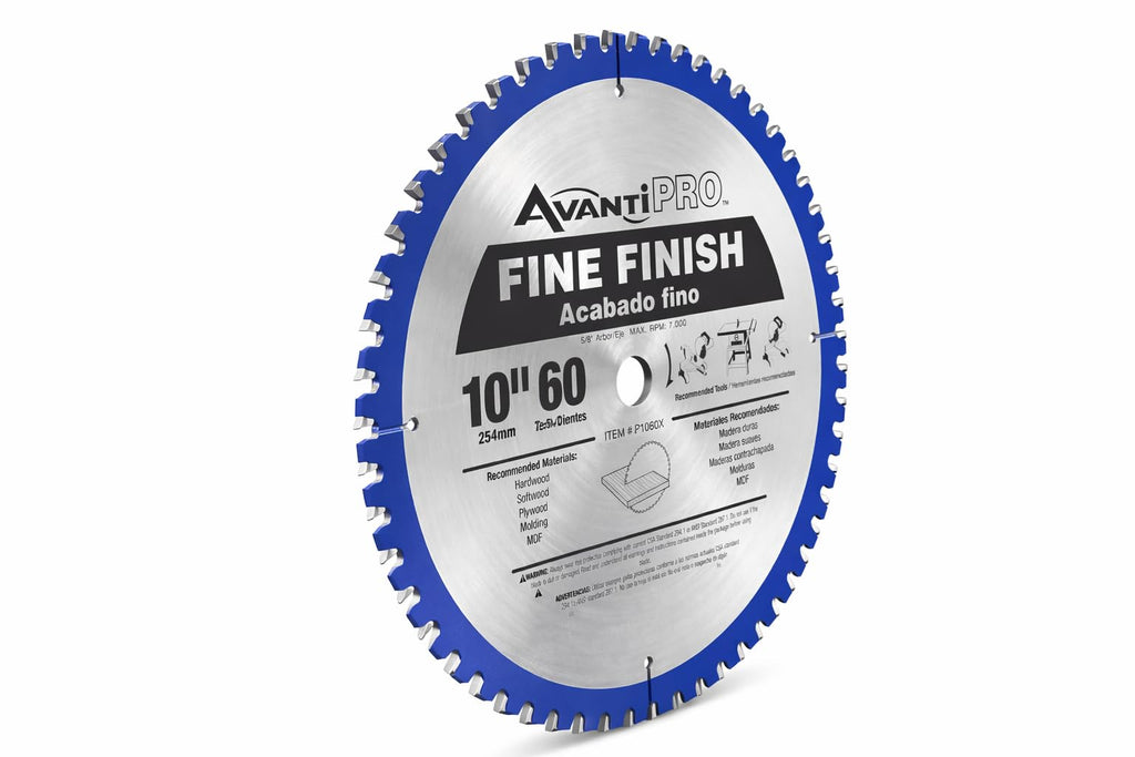 AvantiPro Fine Finish Saw Blades - 10", 60-Tooth