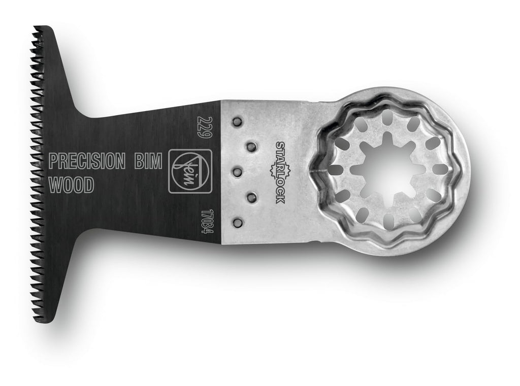 FEIN BIM E-Cut Precision Cutting Blade, Pack 1 pc., Width 50 mm, Length 50 mm, Starlock Attachment, Bimetal Saw Blade with Japanese Teeth in Two Rows