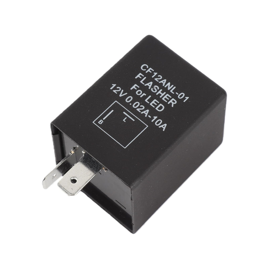 HUIOP Flasher Relay,2-Pin CF12ANL-01 Electronic Led Flasher Relay Fix Turn Signal Bulbs Hyper Flash Issue