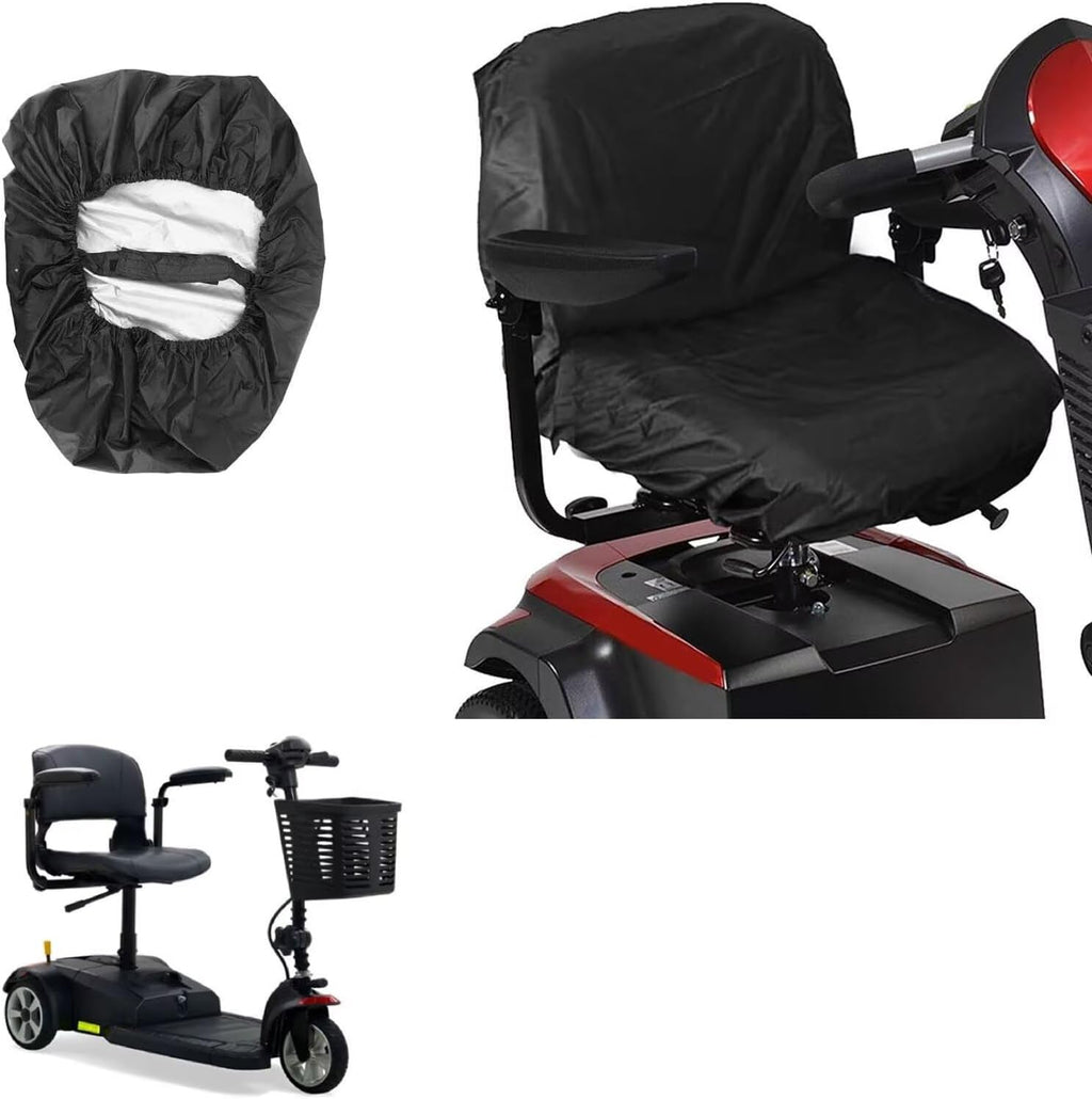 Generic Mobility Scooter seat Cover Compatible with Golden Technologies Buzzaround Lt Gb107,Sun-Proof,rain-Proof,dust-Proof,with Detachable Protective Accessories(Black)