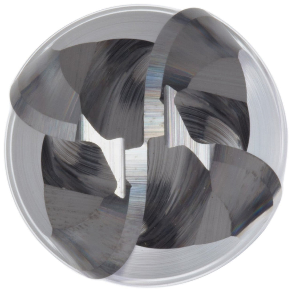 YG-1 - 53902 E5062 Carbide Ball Nose End Mill, Extra Long Reach, Uncoated (Bright) Finish, 30 Deg Helix, 4 Flutes, 6" Overall Length, 0.375" Cutting Diameter, 0.375" Shank Diameter