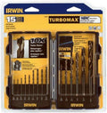 Irwin Industrial Tools 318015 TurboMax Turbo Point Drill Bit Set, 15-Piece