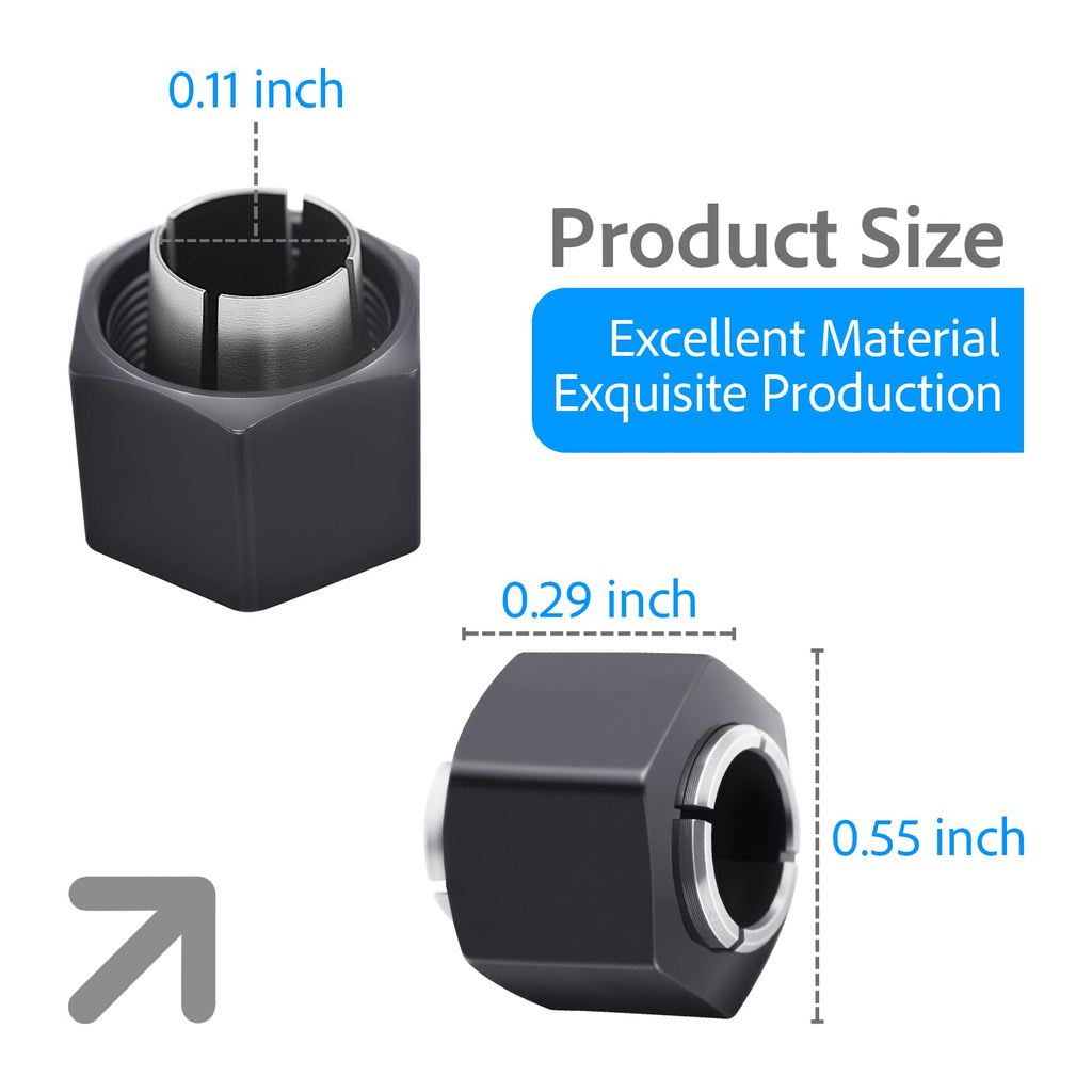 Collet And Nut (1/2-inch) 12.7mm For Dewalt 326286-04