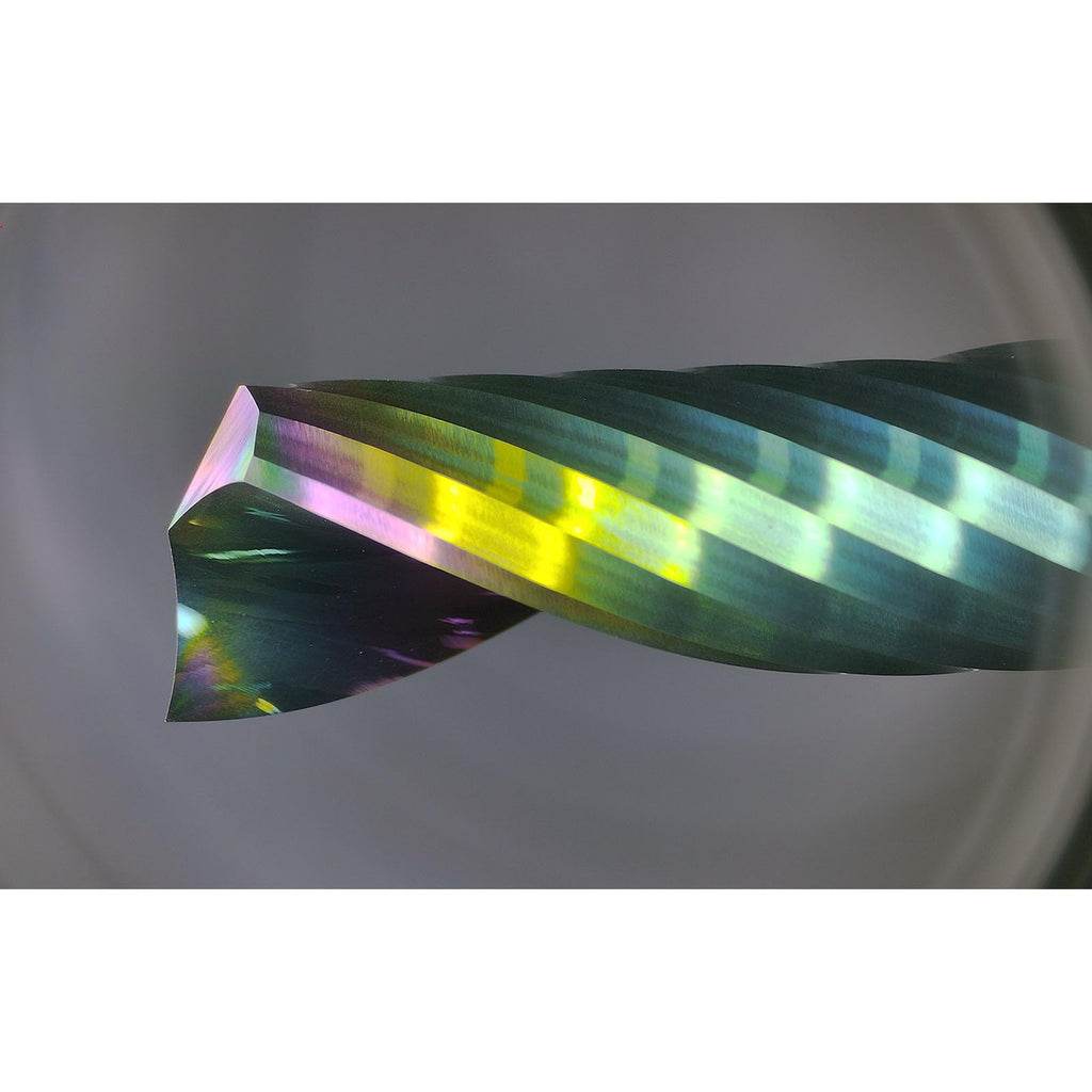 WEXWE Tools Solid Carbide CNC Spiral Single Flute End Mill - for Acrylic Plate Aluminum, Wood, Plastic, Brass, Copper Cutting - 1/4 Diameter 1/4" Shank 2" Length,1 Flute (1/4-2.0" 5PCS)