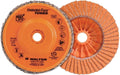 Walter 06A452 4-1/2x5/8-11 Enduro-Flex Turbo Spin-On Discs Fast Grinding Blending Flap Disc Grit 36/60 Type 27S, 10 pack