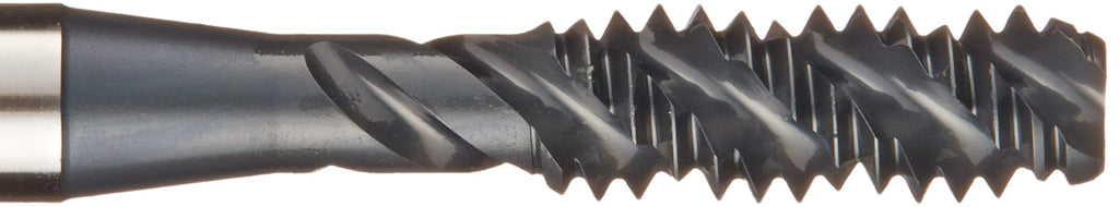 YG-1 - F4403 F4 Series Vanadium Alloy HSS Spiral Flute Tap, Steam Oxide, Round Shank with Square End, Bottoming Chamfer, 1/4"-20 Thread Size, H3 Tolerance